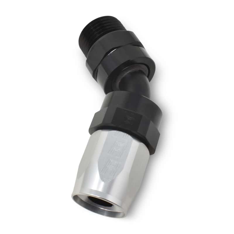 Russell — Russell Performance -10 AN Black Male SAE Port to -8 Hose 90 Degree (-10 Port 7/8in-14 Thread)
Hose Fitting - view 5