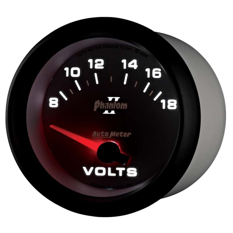 AutoMeter — Autometer Phantom II 2-5/8in 18V Electric Voltmeter Gauge
2-5/8" VOLTMETER, 8- - view 9
