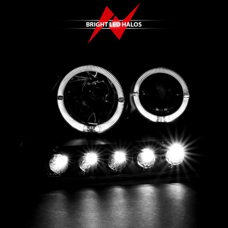 ANZO — ANZO 1997.5-2003 Ford F-150 Projector Headlights w/ Halo and LED Black 1pc
Head Light Set
HdLtSet - view 13