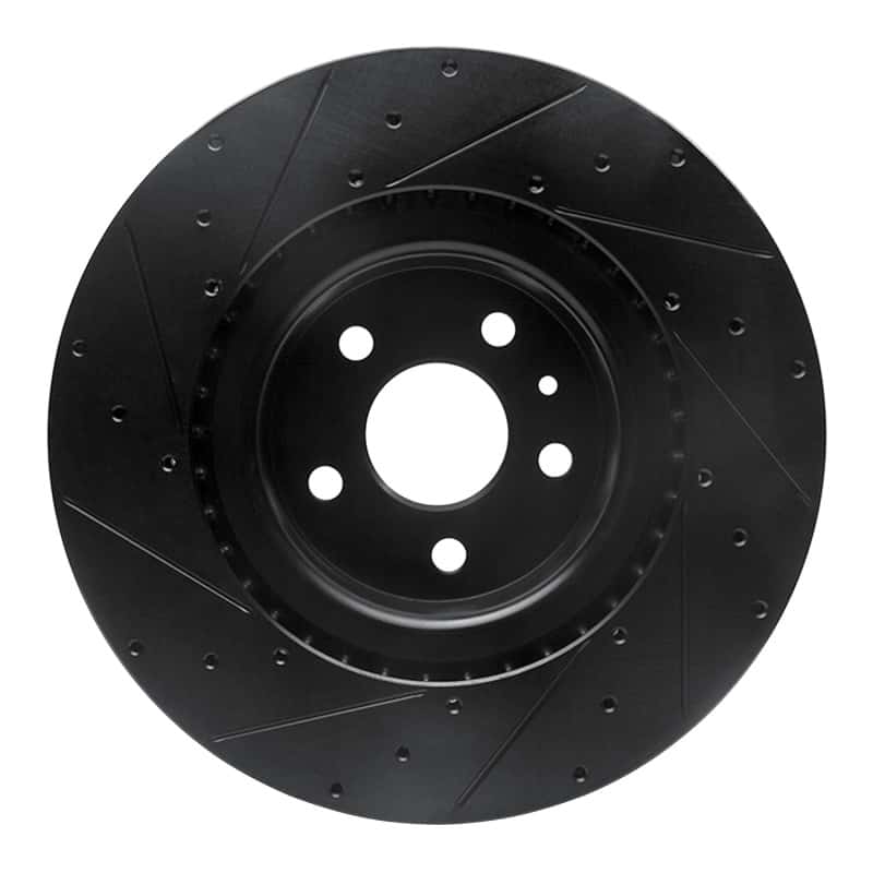 R1 Concepts — R1 12-21 Tesla Model X Front Right Drilled & Slotted Black Brake Rotor
R1 Brake Rotor Drill - view 5