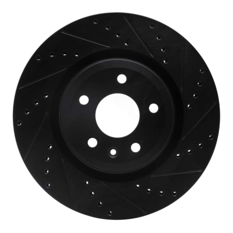 R1 Concepts — R1 11-19 Ford Explorer Front Right Drilled & Slotted Black Brake Rotor
R1 Brake Rotor Drill - view 1
