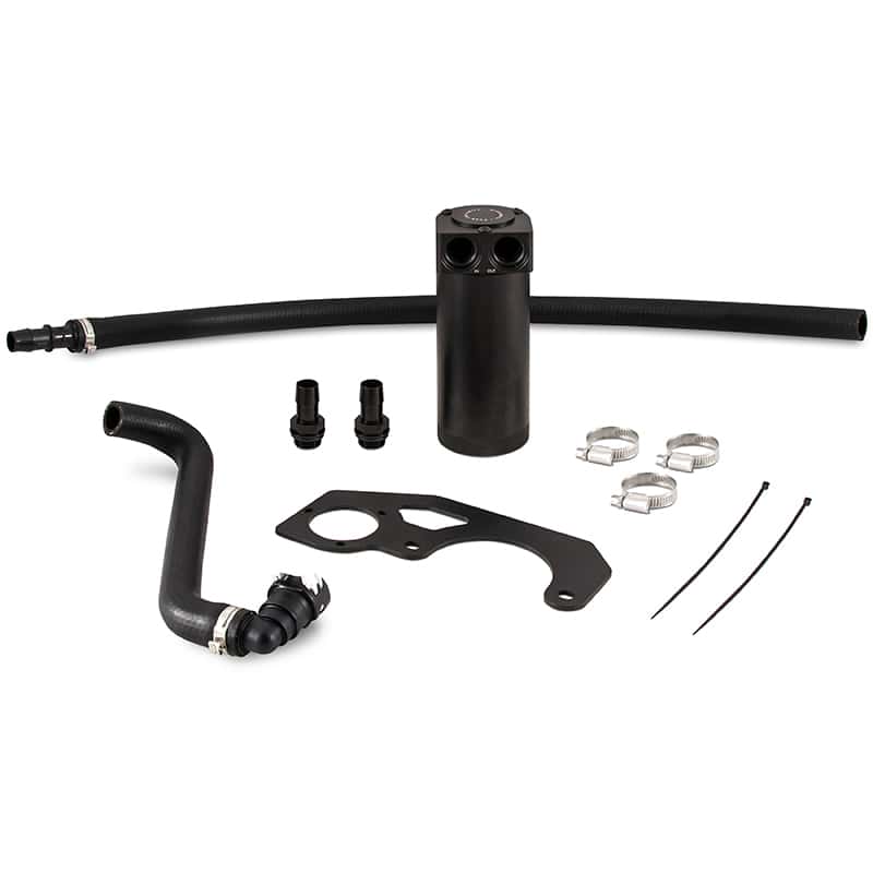 Mishimoto — Mishimoto 2018+ Jeep Wrangler JL 2.0L Baffled Oil Catch Can Kit - Black
Oil Catch Can Kit - view 1
