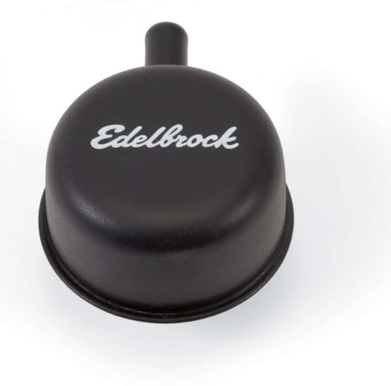 Edelbrock — Edelbrock Round Cap w/ Nipple Black
CHROME/PRO-FLO - view 2