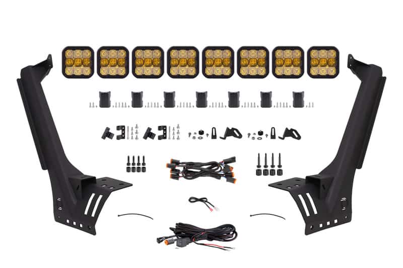 Diode Dynamics — Diode Dynamics Jeep JL SS5 Sport CrossLink Windshield - Yellow Combo Lightbar Kit - view 1