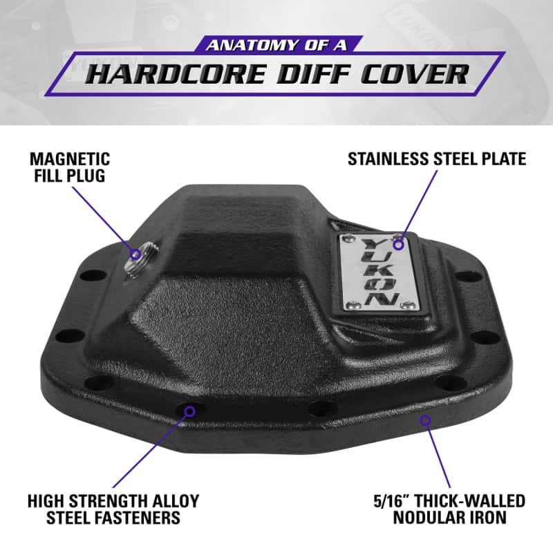 Yukon Gear & Axle — Yukon Gear Hardcore Nodular Iron Cover for 2018 Jeep Wrangler JL Rear Dana 35
Differential cover - view 4