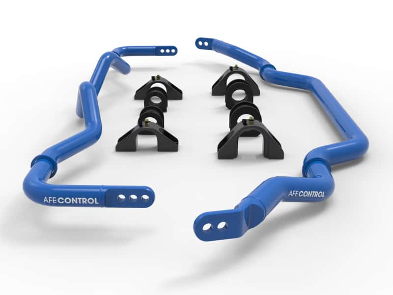 aFe — aFe 09-20 Nissan 370Z V6-3.7L Front and Rear Control Sway Bar Set - Blue
Sway Bar Set - view 3