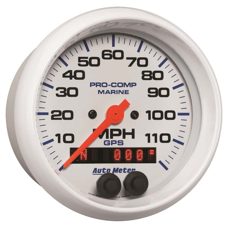 AutoMeter — Autometer Gauge GPS Speedometer 3-3/8in 120 MPH Marine White Gauge
3.4" SPD GPS 120 MW - view 6