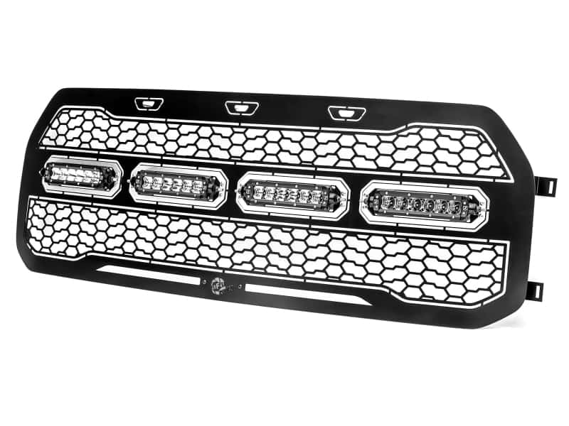 aFe — aFe 17-20 Ford Raptor w/o FFC Scorpion Grill w/ LEDs
Scorpion Grille - view 1