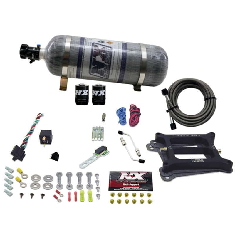 Nitrous Express — Nitrous Express 4150 4-BBL/Gasoline Nitrous Kit (50-300HP) w/Composite Bottle
Injection System Kit
N2OSys - view 3
