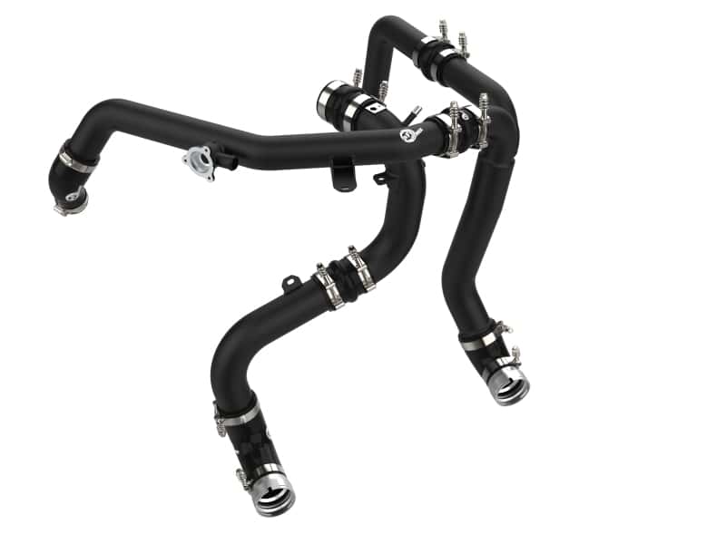 aFe — aFe 21-23 Ford Bronco V6-2.7Ltt BladeRunner Alum Hot & Cold Charge Pipe Kit - Black
Charge Pipe Kit - view 1