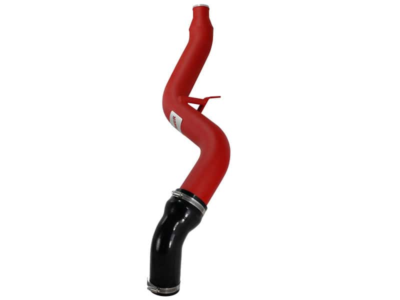 aFe — aFe BladeRunner Intercooler Tube Hot Side 3in Ram 1500 14-15 EcoDiesel V6-3.0L (td) - Red
Hot Charge Pipe - view 2