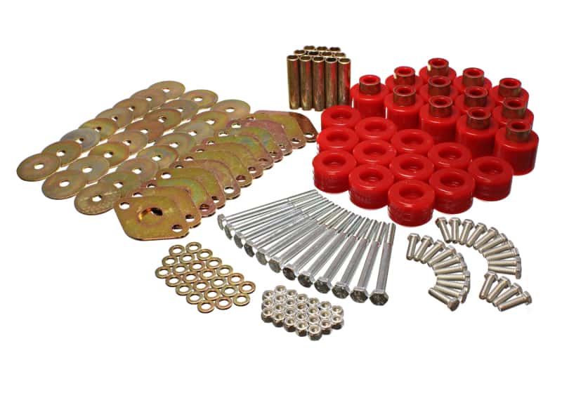 Energy Suspension — Energy Suspension Body Mount Set 1in Lift W/Hardware - Red
BodyMntBshKt - view 4