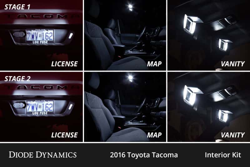 Diode Dynamics — Diode Dynamics 16-23 Toyota Tacoma Interior LED Kit Cool White Stage 2 - view 4