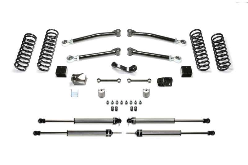 Fabtech — Fabtech 07-18 Jeep JK 4-Door 3in Trail w/Dlss Shks
3" TRAIL W/ DLSS SHK
LftKt-Suspw/Shock - view 1