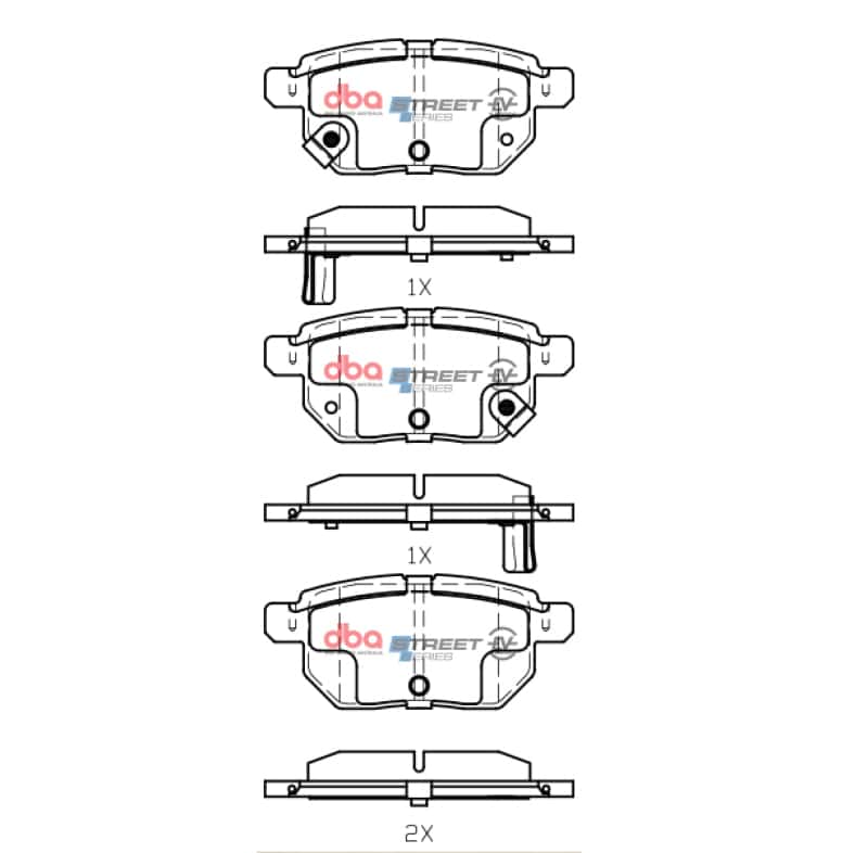 DBA — DBA 09-10 Pontiac Vibe Base 2.4L Rear SSEV Street Series Brake Pads
Brake Pad - view 1