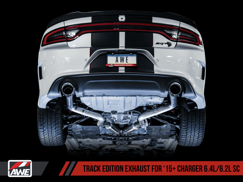 AWE Tuning — AWE Tuning 2015+ Dodge Charger 6.4L/6.2L Supercharged Track Edition Exhaust - Chrome Silver Tips
Track Exhaust - view 1