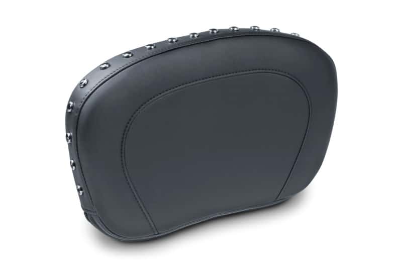 Mustang Motorcycle — Mustang 97-21 Harley Touring Sissy Bar Pad w/Black Pearl Studs (14 inch x 9 inch) - Black - view 1