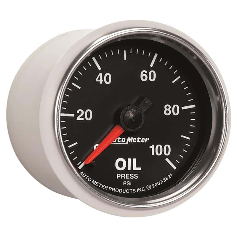 AutoMeter — Autometer GS 52mm 0-100 PSI Mechanical Oil Pressure Gauge
2-1/16" OIL PRESS, 0 - view 6