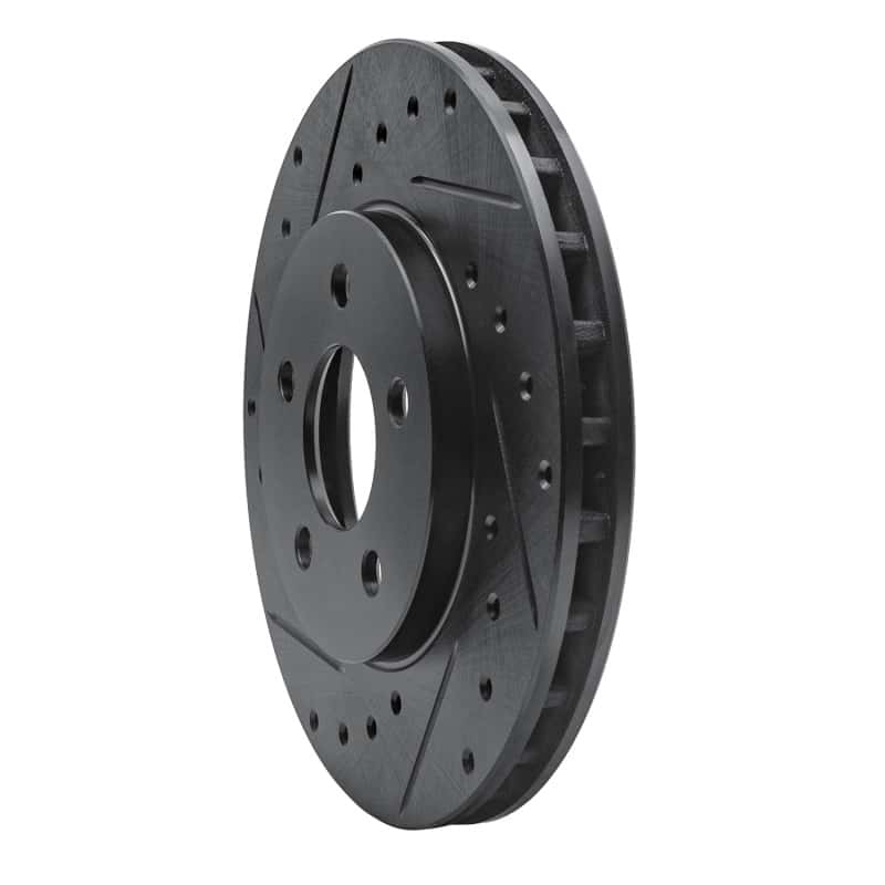 R1 Concepts — R1 84-95 Chrysler Imperial Front Left Drilled & Slotted Black Brake Rotor
R1 Brake Rotor Drill - view 2