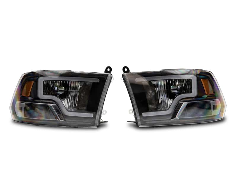 Raxiom — Raxiom 09-18 Dodge RAM 1500 LED Bar Headlights- Black Housing (Clear Lens)
Headlights - view 3