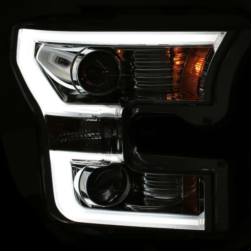 ANZO — ANZO 2015-2016 Ford F-150 Projector Headlights w/ Plank Style Design Chrome w/ Amber
Head Light Set
HdLtSet - view 4