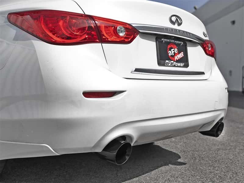 aFe — aFe Takeda 2.5in 304 SS Axle-Back Exhaust w/ Black Tips 16-18 Infiniti Q50 V6-3.0L (tt)
Axle-Back Exhaust - view 7