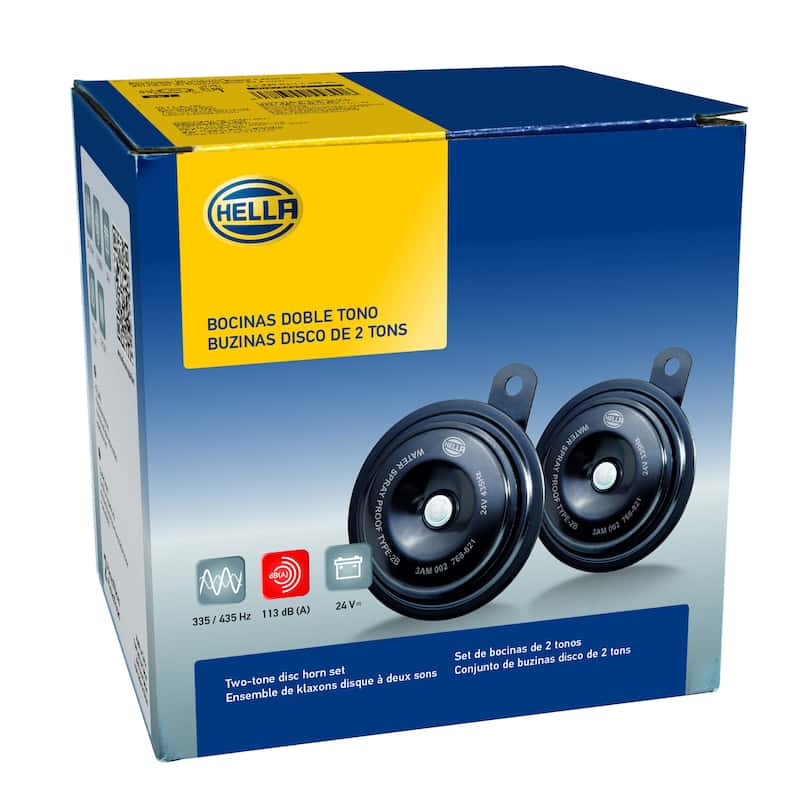 Hella — Hella Horn Kit Bx Blk Disc 92Mm 24V Univ - view 12