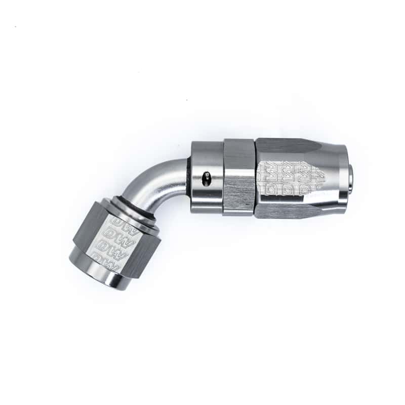 DeatschWerks — DeatschWerks 6AN Female Flare Swivel 60-Degree Hose End CPE Anodized DW Titanium - view 2