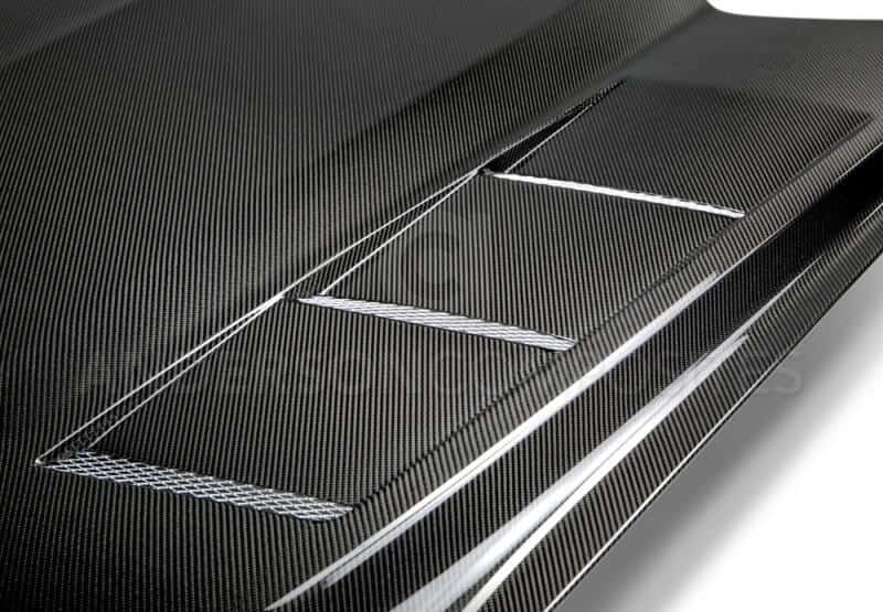 Anderson Composites — Anderson Composites 15-17 Ford Mustang (Excl. GT350/GT350R) Heat Extractor Double Sided Hood - view 4