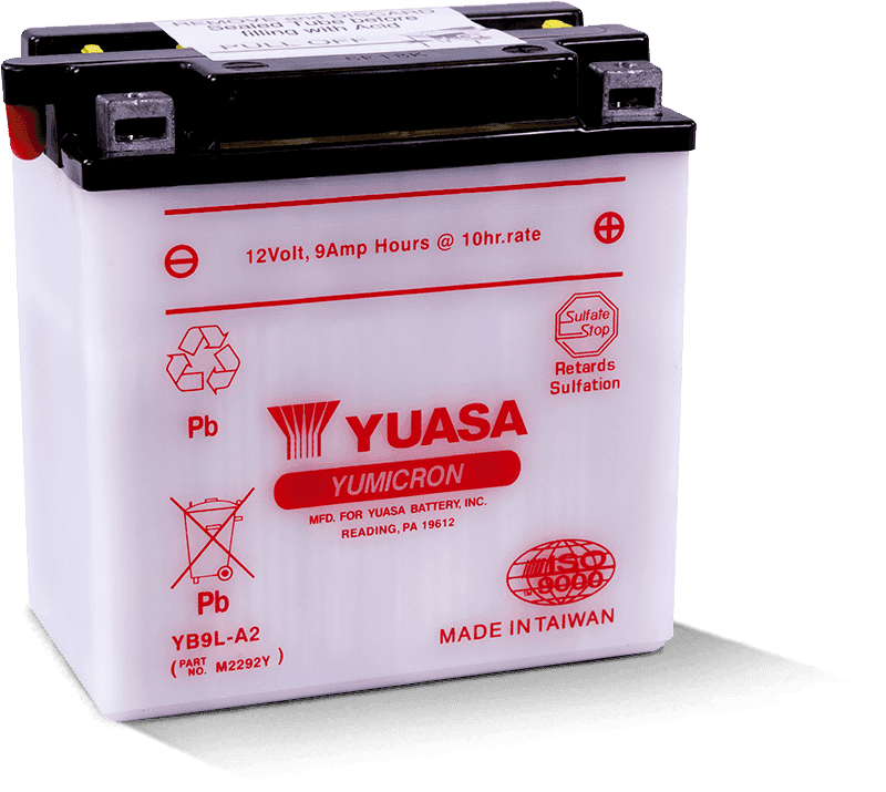 Yuasa Battery — Yuasa YB9L-A2 Yumicron 12-Volt Battery - view 2