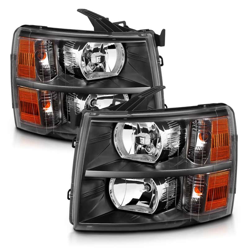 ANZO — ANZO 2007-2013 Chevrolet Silverado Crystal Headlights Black
Crystal Headlights
Head Light Set - view 3