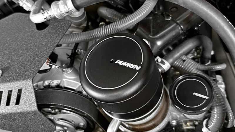 Perrin Performance — PERRIN 15-25 Subaru WRX & 13-26 BRZ/FR-S/86/GR86 Oil Filter Cover - Black - view 5