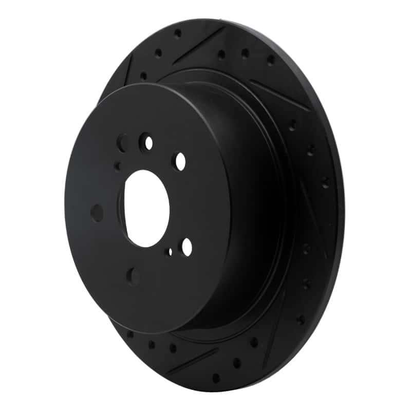 R1 Concepts — R1 08-13 Toyota Highlander Rear Left Drilled & Slotted Black Brake Rotor
R1 Brake Rotor Drill - view 2