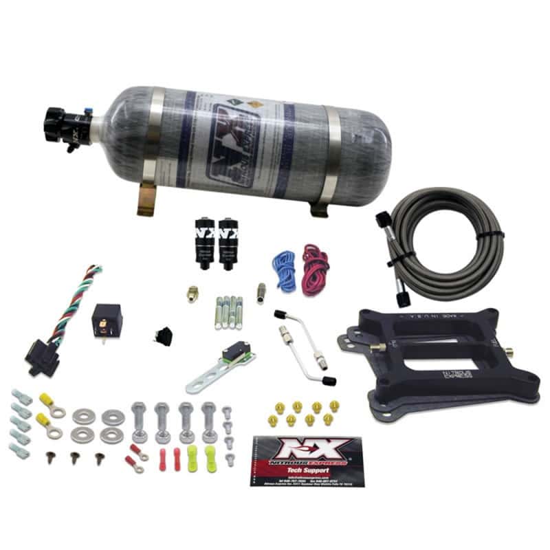 Nitrous Express — Nitrous Express 4150 Hitman Plus 4-BBL Nitrous Kit (50-200HP) w/Composite Bottle
Injection System Kit
N2OSys - view 1