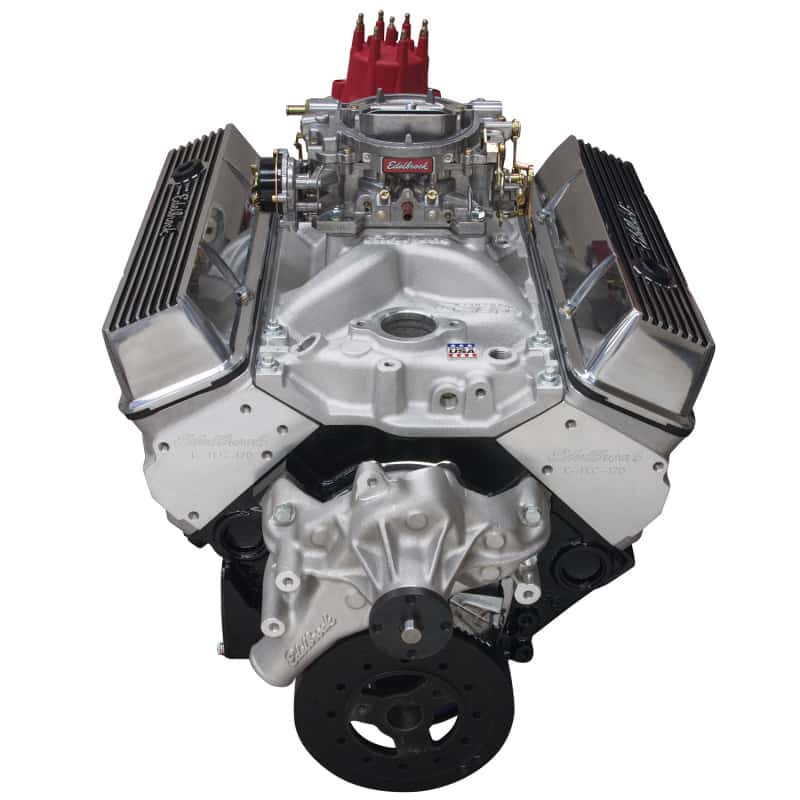 Edelbrock — Edelbrock Crate Engine Edelbrock 9 0 1 Performer E-Tec w/ Long Water Pump As Cast
CRATE ENGINE - view 3