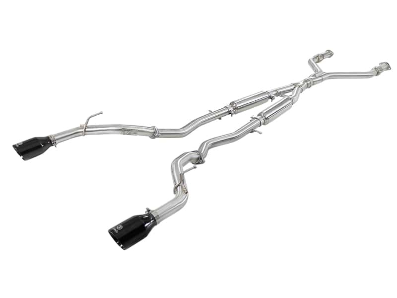 aFe — aFe Takeda 2.5in 304 SS Cat-Back Exhaust System w/ Black Tips 16-18 Infiniti Q50 V6-3.0L (tt)
Cat-Back Exhaust - view 1