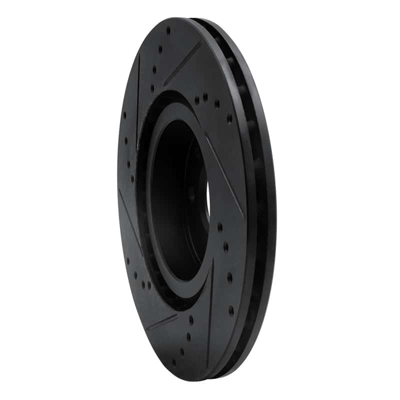 R1 Concepts — R1 2012-2019 Fiat 500E Front Right Drilled & Slotted Black Brake Rotor
R1 Brake Rotor Drill - view 4