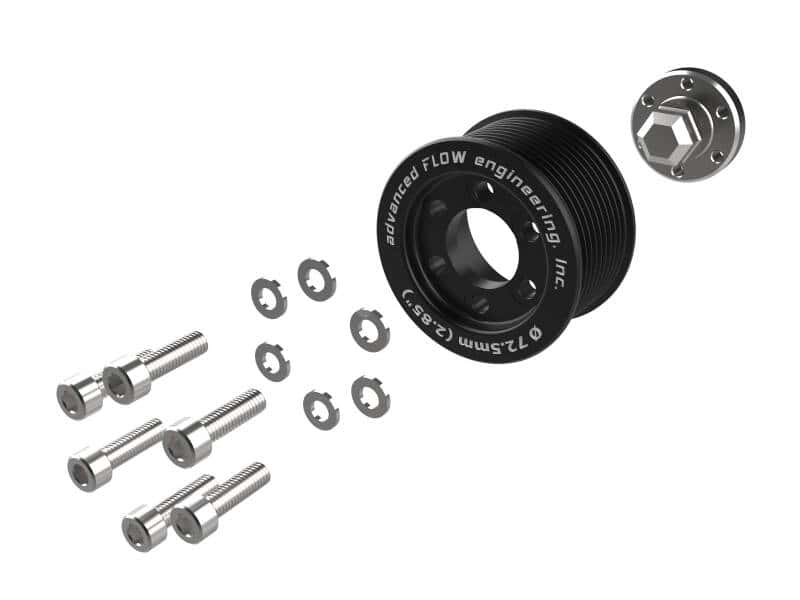aFe — aFe 15-23 Dodge Challenger / 15-23 Dodge Charger SRT Hellcat 2.85in Supercharger Power Pulley Kit
Billet Power Pulley - view 2