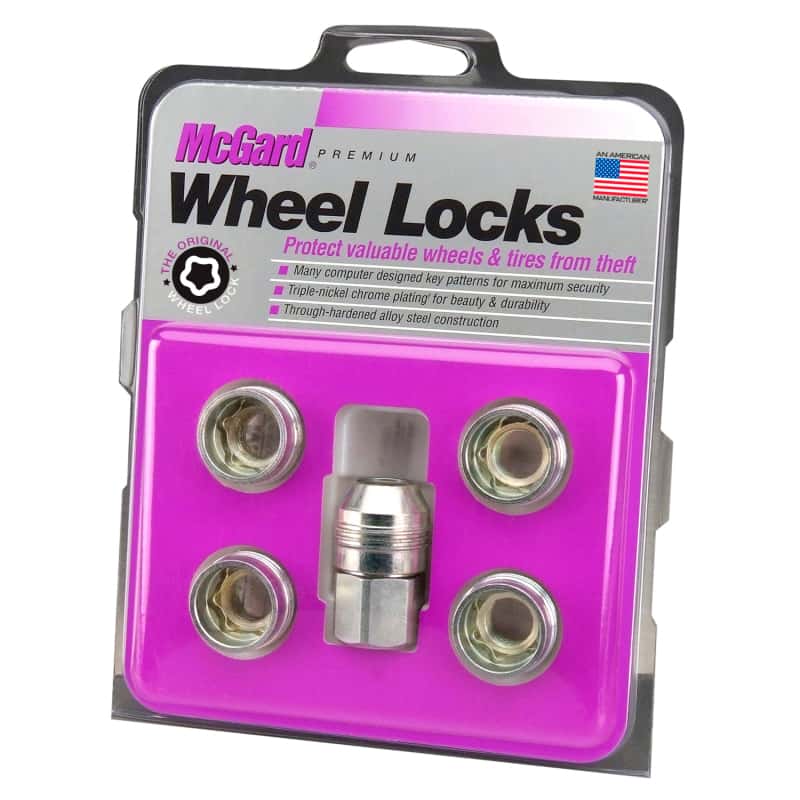 McGard — McGard Wheel Lock Nut Set - 5pk. (Under Hub Cap / Cone Seat) M14X.5 / 22mm Hex / .893in. L. - Silver - view 3