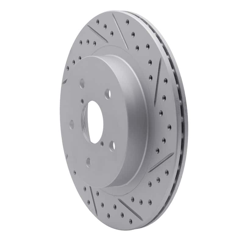 R1 Concepts — R1 15-25 Subaru Legacy Rear Right Drilled & Slotted Geo-Carbon Rotor - view 2