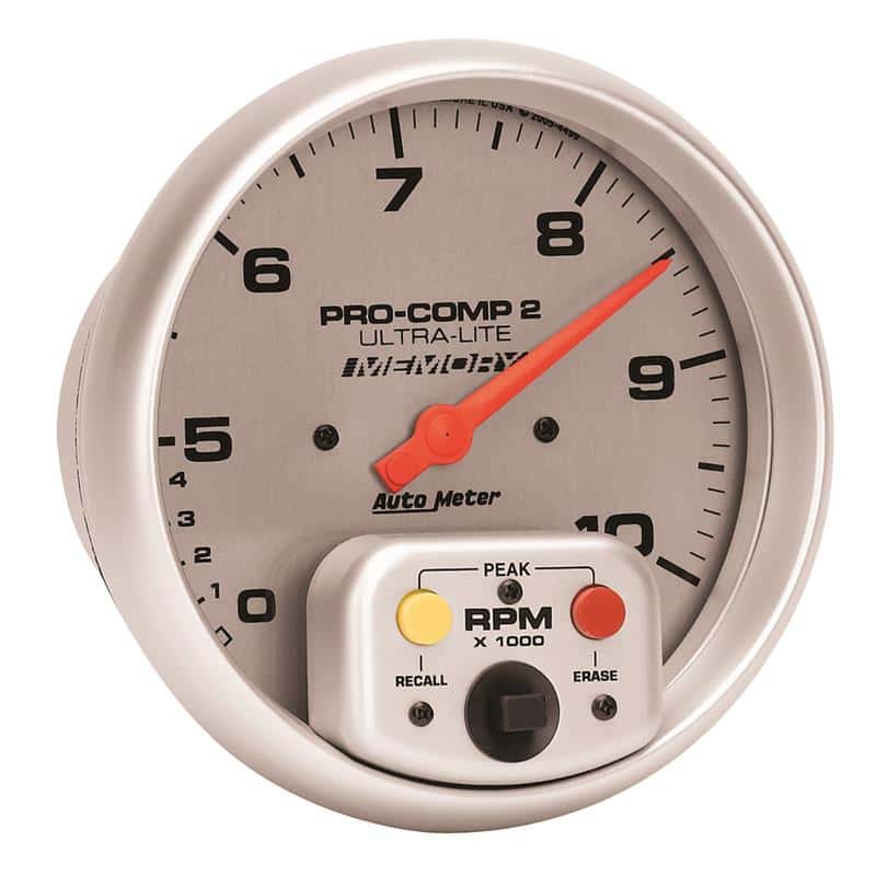 AutoMeter — Autometer Ultra-Lite 5 inch 10K RPM In Dash Dual Range w/ Memory Tachometer
5" TACH, 10,000 RPM, - view 4