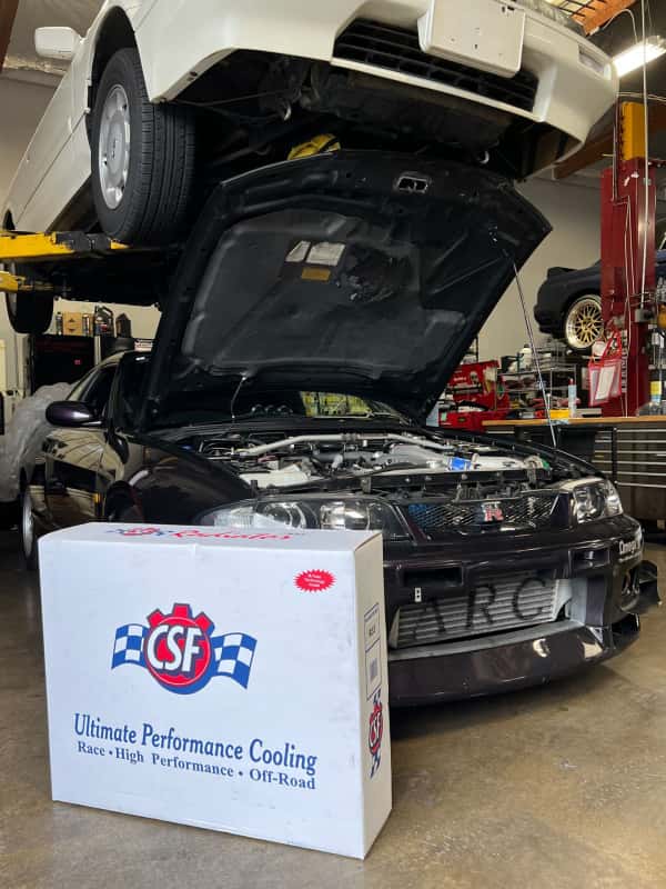 CSF — CSF Nissan R33 Skyline GT-R/GTS Full Billet Aluminum High-Performance Radiator - Black
CSF Radiator - view 8