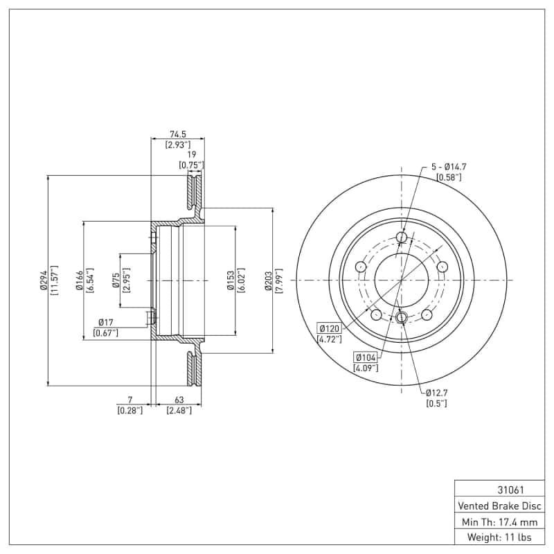 DFC — DFC 03-08 BMW Z4 Rear GeoSPEC Coated Rotor
DFC Brake Rotor - view 6