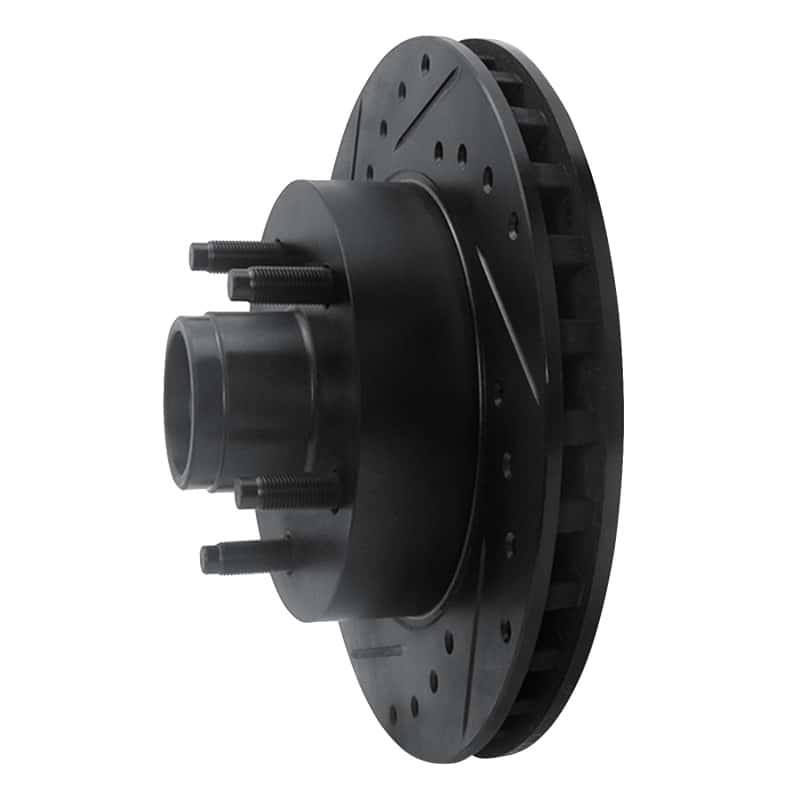 R1 Concepts — R1 95-97 Ford Ranger (USA/Canada) Front Left Drilled & Slotted Black Brake Rotor
R1 Brake Rotor Drill - view 2