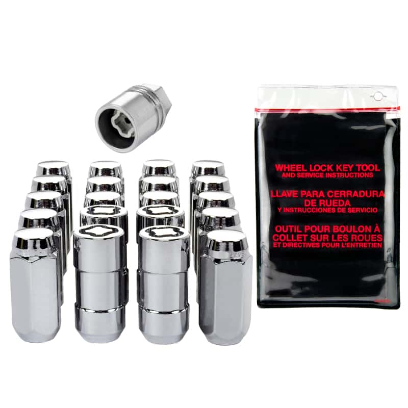 McGard — McGard 5 Lug Hex Install Kit w/Locks (Cone Seat Nut) M12X1.75 / 13/16 Hex / 1.815in. L - Chrome - view 1