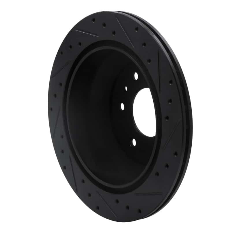 R1 Concepts — R1 02-09 Buick Rainier Rear Left Drilled & Slotted Black Brake Rotor
R1 Brake Rotor Drill - view 4