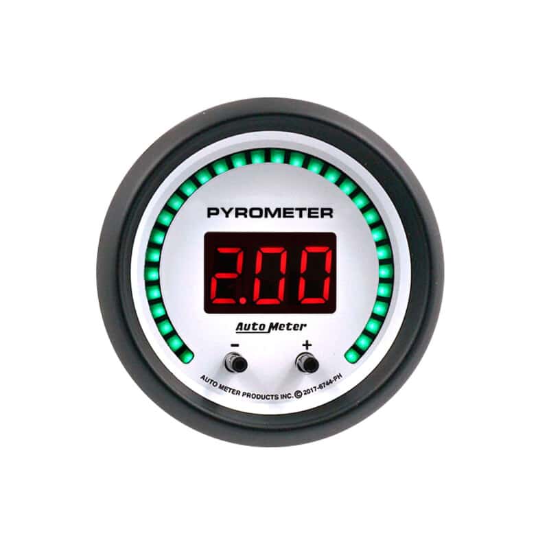 AutoMeter — Autometer 52.4mm White Two Channel 0-2000 Degree Pyrometer (EGT) Phantom Elite Digital Gauge - view 3