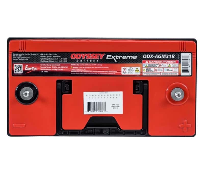 Odyssey Battery — Odyssey Battery Auto/Truck/Heavy Duty & Commercial Extreme AGM Battery (31R-PC2150S)
Odyssey ODX-AGM31R - view 3