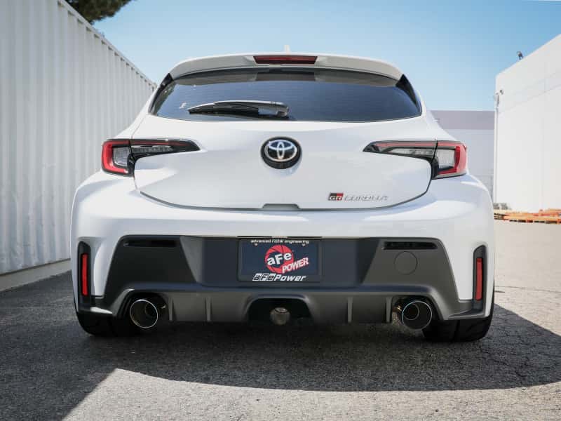 aFe — aFe 23-24 Toyota GR Corolla L3 1.6L (t) Gemini XV 3in to 2-1/2in Cat Back Exhaust w/ Blue Flame Tips
Cat-Back Exhaust - view 5