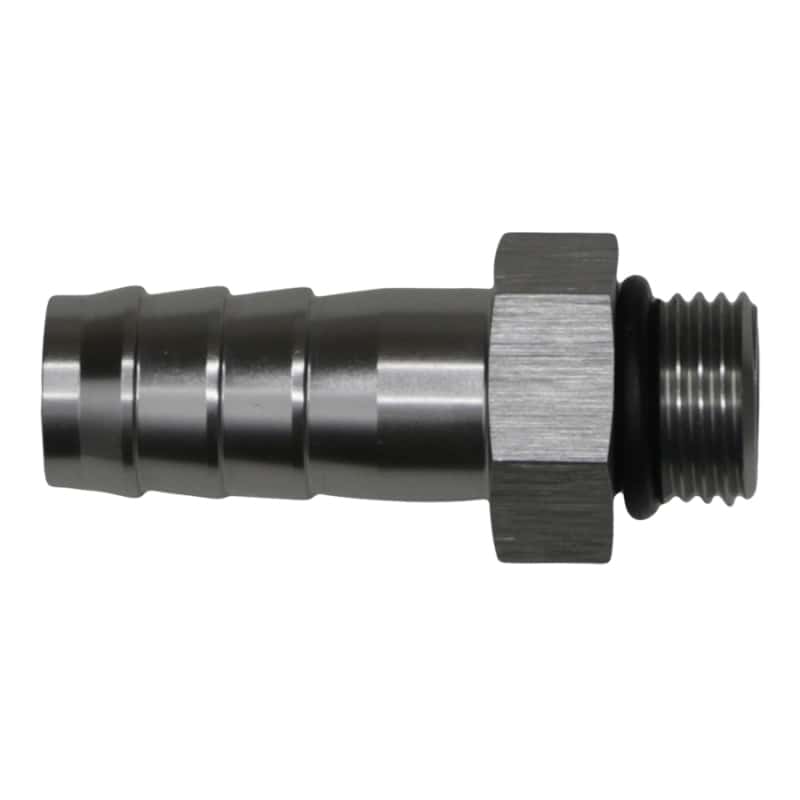 DeatschWerks — DeatschWerks 6AN ORB Male to 1/2in Male Triple Barb Fitting (Incl O-Ring) - Anodized DW Titanium
Lines & Fittings - view 1